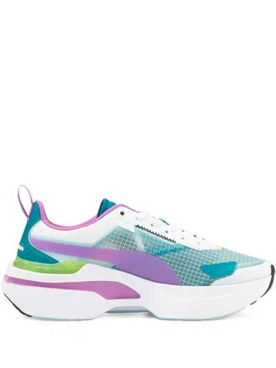 Puma Kosmo Rider "white/purple" Sneakers In Multi