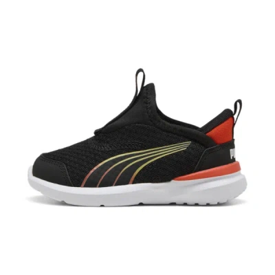 Puma Babies' Kruz Sliptech™ Toddlers' Running Shoes In Black