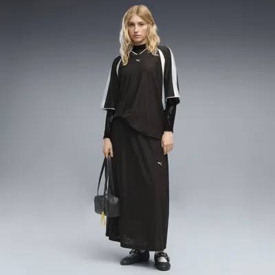 Puma Lace Pack T7 Women's Midi Skirt In Black