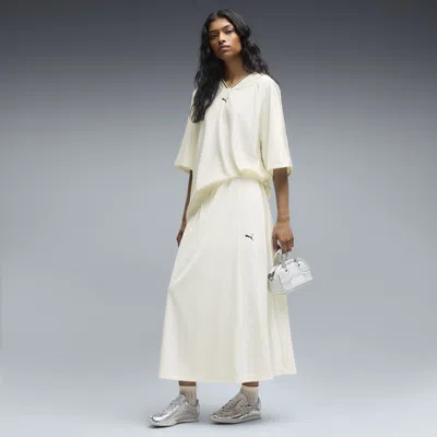 Puma Lace Pack T7 Women's Midi Skirt In White