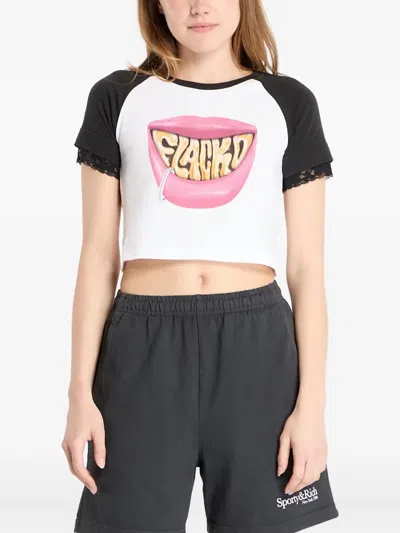PUMA LACE-TRIM GRAPHIC-PRINT T-SHIRT
