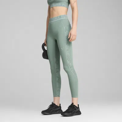 Puma Lace Women's High-waisted 7/8 Tights In Green