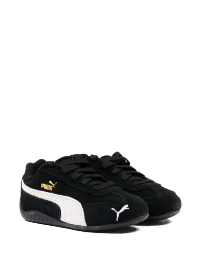 Puma Kids' Lace-up Logo Sneakers In Black