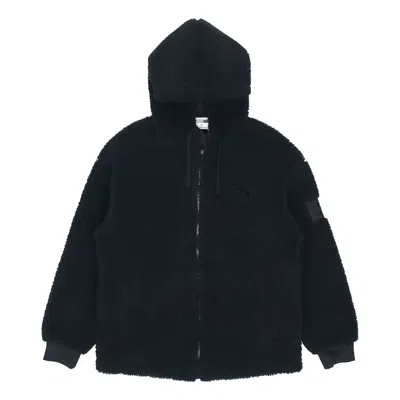 Puma Lamb's Wool Hooded Stay Warm Windproof Logo Jacket Black