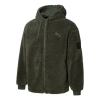 Puma Lamb's Wool Hooded Stay Warm Windproof Logo Jacket Dark Green