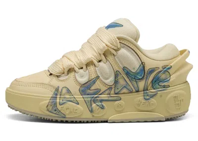 Pre-owned Puma Lamelo Ball Lafrancé Airbrush Sneakers In Creamy Vanilla/desert Dust