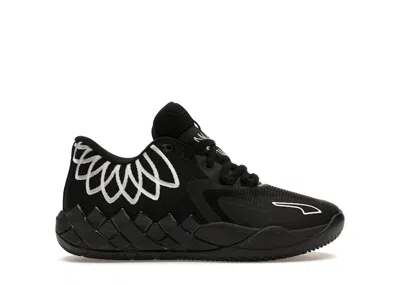 Pre-owned Puma Lamelo Ball Mb.01 Black White Sneakers In  Black/ White