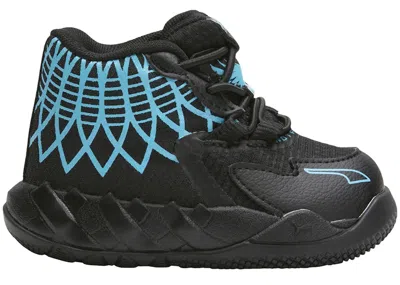 Pre-owned Puma Lamelo Ball Mb.01 Buzz City Sneakers In Black/blue Atoll