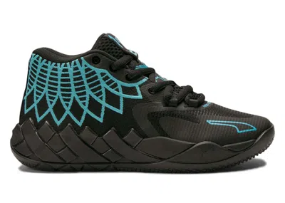 Pre-owned Puma Lamelo Ball Mb.01 Buzz City Sneakers In  Black/blue Atoll