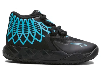 Pre-owned Puma Lamelo Ball Mb.01 Buzz City Sneakers In  Black/blue Atoll
