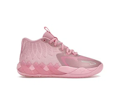 Pre-owned Puma Lamelo Ball Mb.01 Iridescent Sneakers In Lilac Chiffon/light Aqua
