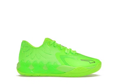 Pre-owned Puma Lamelo Ball Mb.01 Lo Team Sneakers In Green Gecko/castlerock
