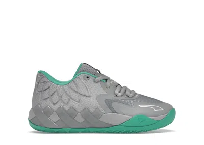Pre-owned Puma Lamelo Ball Mb.01 Lo Ufo Sneakers In High Rise/aqua Green