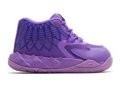 Pre-owned Puma Lamelo Ball Mb.01 Queen City Sneakers In Purple Glimmer/blue Atoll