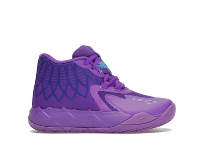 Pre-owned Puma Lamelo Ball Mb.01 Queen City Sneakers In Purple/blue