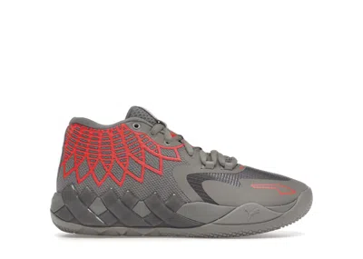 Pre-owned Puma Lamelo Ball Mb.01 Sneakers In Rock Ridge Red Blast