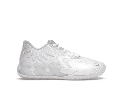 Pre-owned Puma Lamelo Ball Mb.01 White Sneakers In  White/silver
