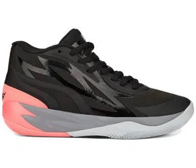 Pre-owned Puma Lamelo Ball Mb.02 Flare Sneakers In  Black/sunset Glow