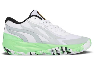 Pre-owned Puma Lamelo Ball Mb.02 Lo Lamelo Sneakers In Elektro Green/white