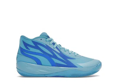 Pre-owned Puma Lamelo Ball Mb.02 Rookie Of The Year Sneakers In Blue Atoll/ultra Blue