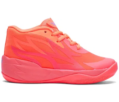 Pre-owned Puma Lamelo Ball Mb.02 Supernova Sneakers In Fiery Coral/ultra Orange