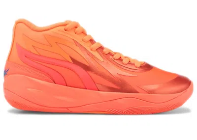 Pre-owned Puma Lamelo Ball Mb.02 Supernova Sneakers In Fiery Coral/ultra Orange