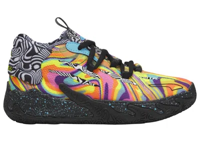 Pre-owned Puma Lamelo Ball Mb.03 Dexter's Laboratory Sneakers In Poison Pink/fluro Orange Pes