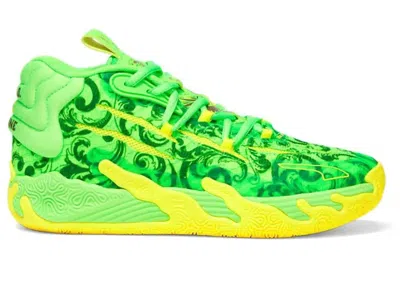 Pre-owned Puma Lamelo Ball Mb.03 Lafrance Forever.rare Sneakers In Fluro Green/fluro Yellow