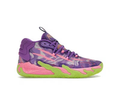Pre-owned Puma Lamelo Ball Mb.03 Toxic Sneakers In Purple Glimmer/green Gecko