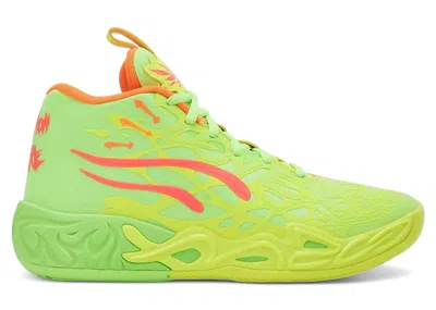 Pre-owned Puma Lamelo Ball Mb.04 Gem Sneakers In Yellow Alert/green Glare/pink Alert
