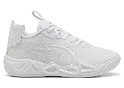 Pre-owned Puma Lamelo Ball Mb.04 Lo Ice White Sneakers In  White