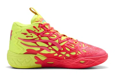 Pre-owned Puma Lamelo Ball Mb.04 Love In Pink Alert/yellow Alert