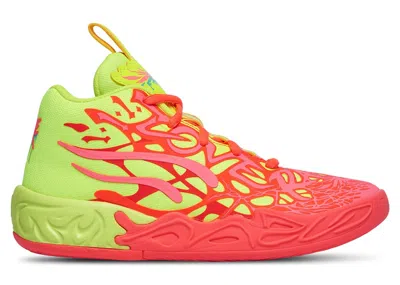 Pre-owned Puma Lamelo Ball Mb.04 Love Sneakers In Pink Alert/yellow Alert