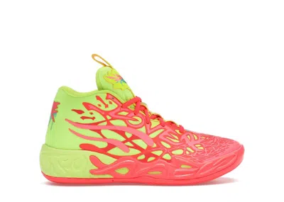 Pre-owned Puma Lamelo Ball Mb.04 Love Sneakers In Pink Alert/yellow Alert