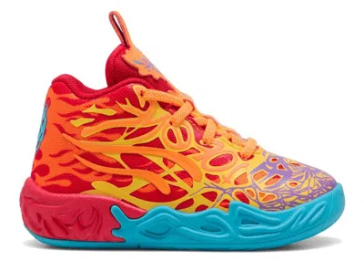 Pre-owned Puma Lamelo Ball Mb.04 Phoenix Sneakers In Red/orange/blue