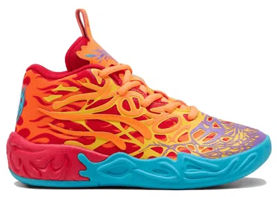 Pre-owned Puma Lamelo Ball Mb.04 Phoenix Sneakers In Red/orange/blue