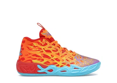 Pre-owned Puma Lamelo Ball Mb.04 Phoenix Sneakers In Red/orange/blue