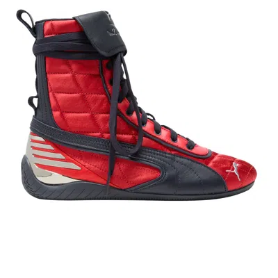 Pre-owned Puma Laquan Smith X Wmns Speedcat Mid 'for All Time Red Black Satin' | Women's Size 5.5