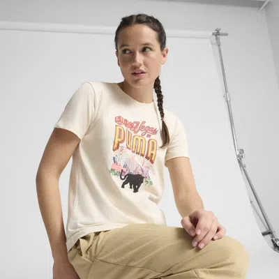 Puma Graphics Lv Billboards Women's T-shirt In White