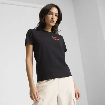 Puma Graphics Lv Cowgirl Women's T-shirt In Black