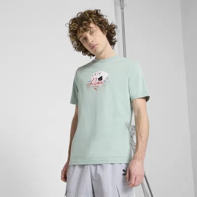 Puma Graphics Lv Four Aces T-shirt In Green