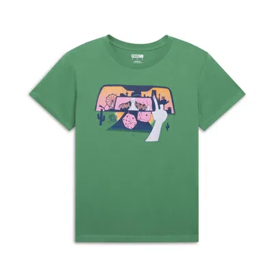 Puma Graphics Lv Mirror Women's T-shirt In Green