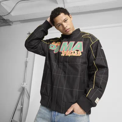 Puma Las Vegas Relaxed Racer Jacket In Black