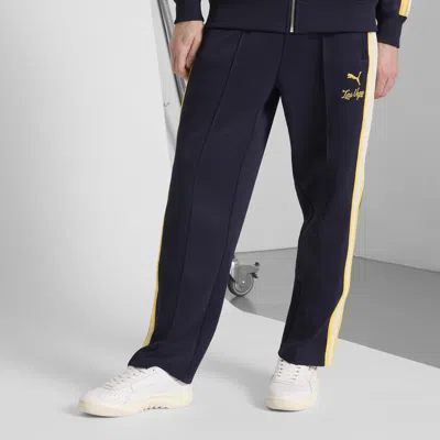 Puma T7 Lv Straight Track Pants In Blue