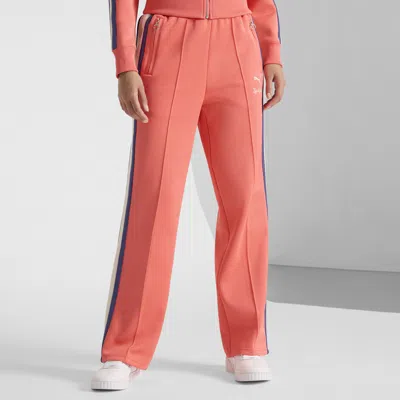 Puma T7 Lv Straight Women's Track Pants In Red