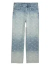 Puma Laser Monogram Denim Jeans In Blue