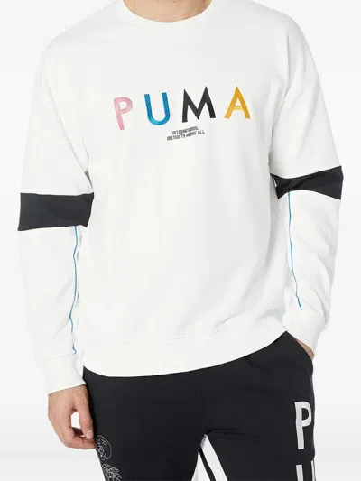 Puma Last Dayz Crew-neck Sweatshirt In White