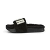 Puma Leadcat 2.0 Fuzz Women's Slides In Black- White