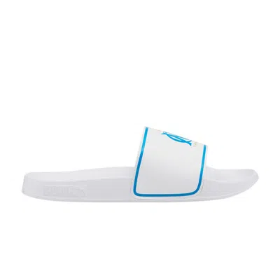 Pre-owned Puma Leadcat 2.0 Slide 'olympique De Marseille' | White | Men's Size 7