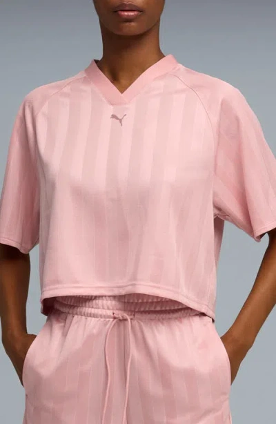 Puma League Boxy Crop Top In Pink